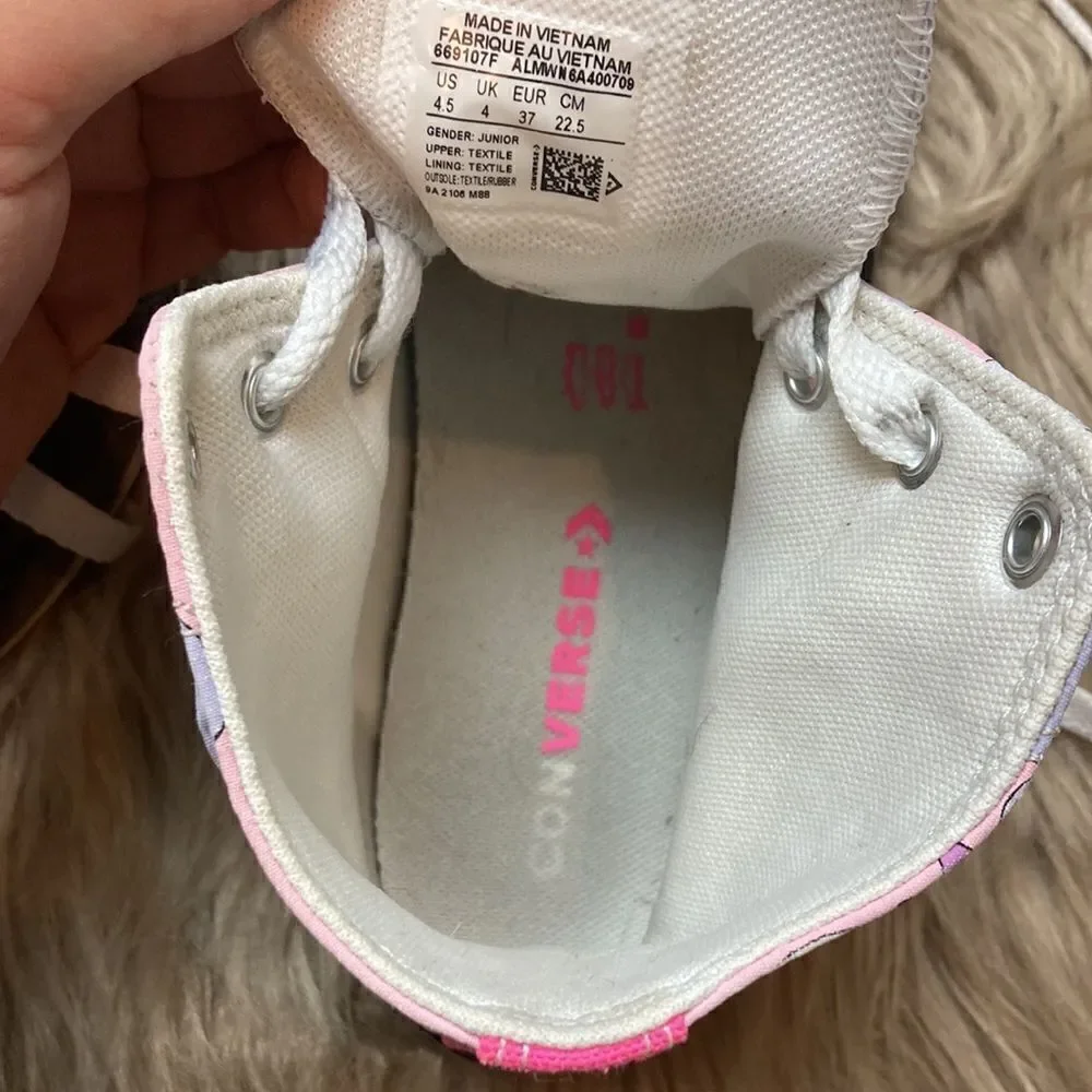 Converse Kids Unicorn High Top Sneakers -pink purple
